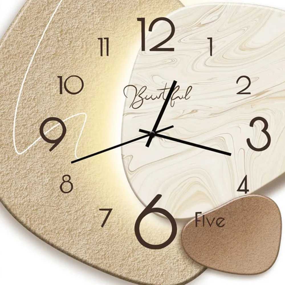 Modern Nordic Wall Painting Light Easy to Read High-end Digital Wall Clock Decorative Wall Hanging Clock Restaurant D260318