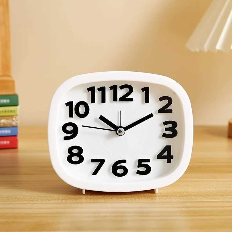 Mini Mute Alarm Clocks Battery Bedside Desk Table Home Decor Kid Gifts Portable D260318