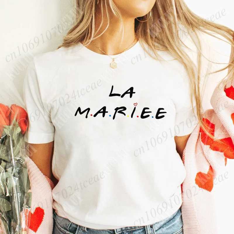 Friends Bachelorette EVJF Party T-shirt French Girls Single Farewell Tops Team Bride Bridesmaid Tees Bridal Shower Wedding ShirtT260317
