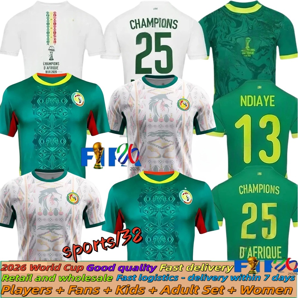 Senegal jerseys 2026 MANE N.JACKSON Senegal football shirts kids kit KOULIBALY P.M. SARR NDIAYE NIAKHATE jersey national team