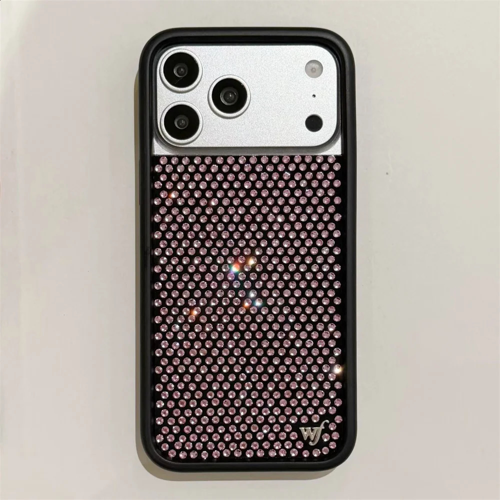 Wildflower Diamond Pearl Phone Case for iPhone 17 Pro Max 16 Plus 17 Air 12 13 14 15 16 Cover 3D WF Cartoon Polka Dots Cover 260309