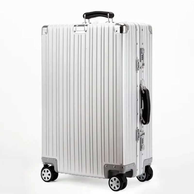 All Aluminum-magnesium Alloy Suitcase High Quality Rolling Luggage 20/24/26/29 Trolley Case Bag Carry-Boarding Travel H260316