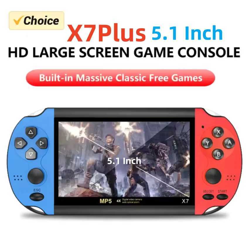 X7 X12 Plus Retro Handheld Video Game Console Linux System 43 51 71 Inch IPS Screen Portable Pocket Video Player SwitchT260316