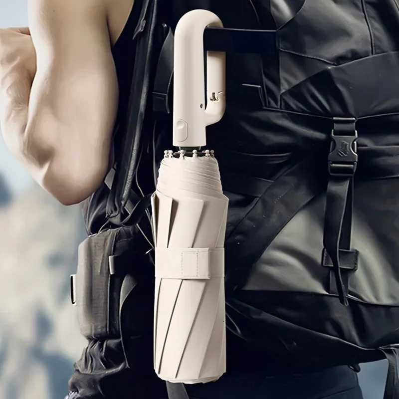 20 Bones Windproof Strong 105CM Reinforced Automatic Folding Umbrella for Men Large Buckle Handle Wind and Water Resistant H260318 - view 4