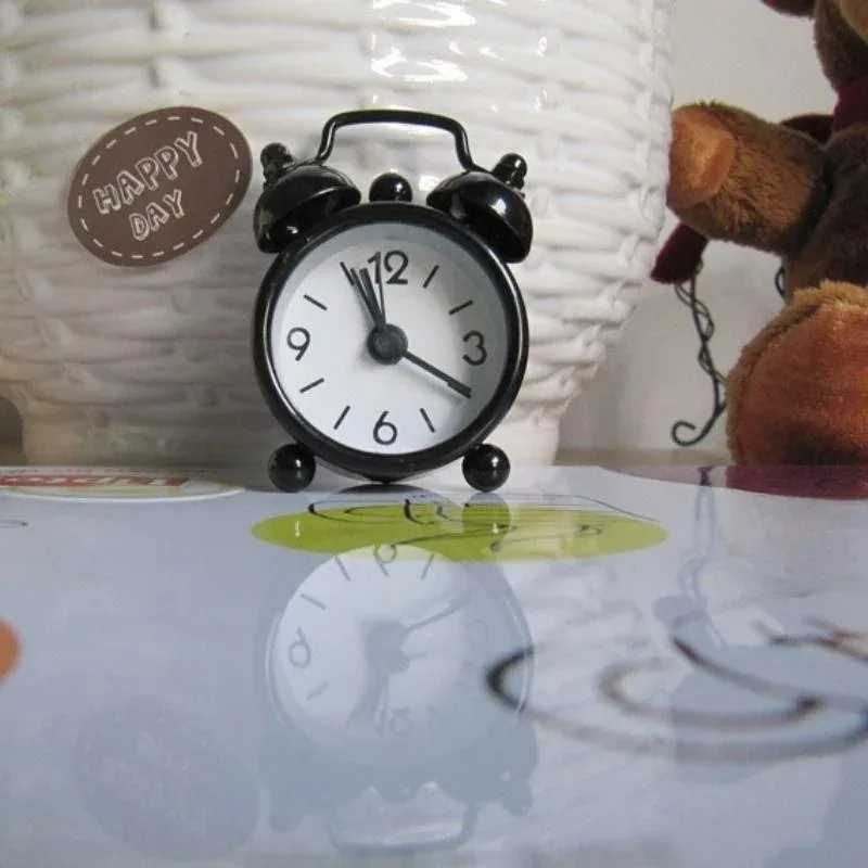 40mm Mini Metal Alarm Clock Creative Student Electronic Alarm Clocks Bedside Alarm Clock Portable Travel Clocks D260318