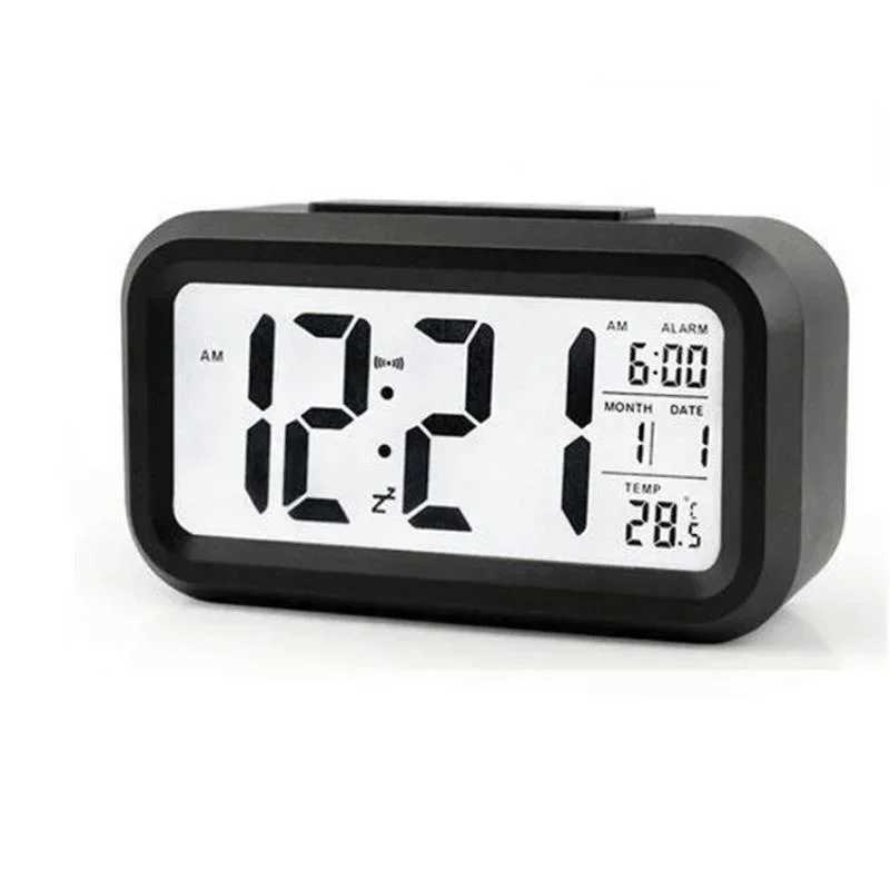 Digital LCD Alarm Clock with Calendar Thermometer D260318