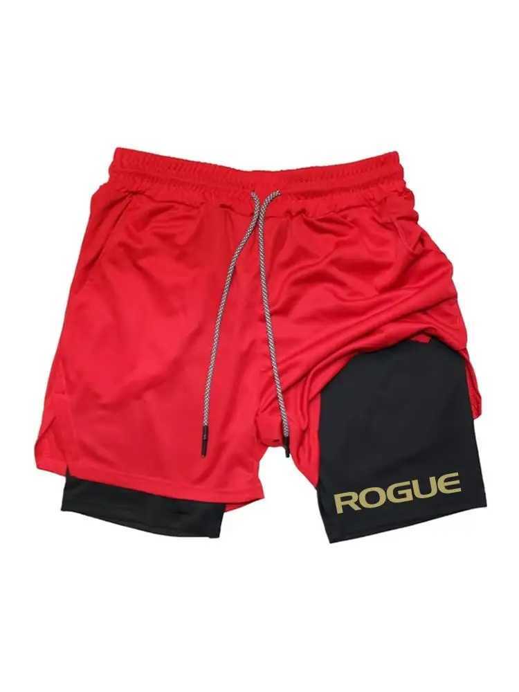 Men Running Shorts 2 In 1 Double-deck Sport Sportswear Gym Fitness Short Pants Training Jogging Bottom Mens Clothing M260318
