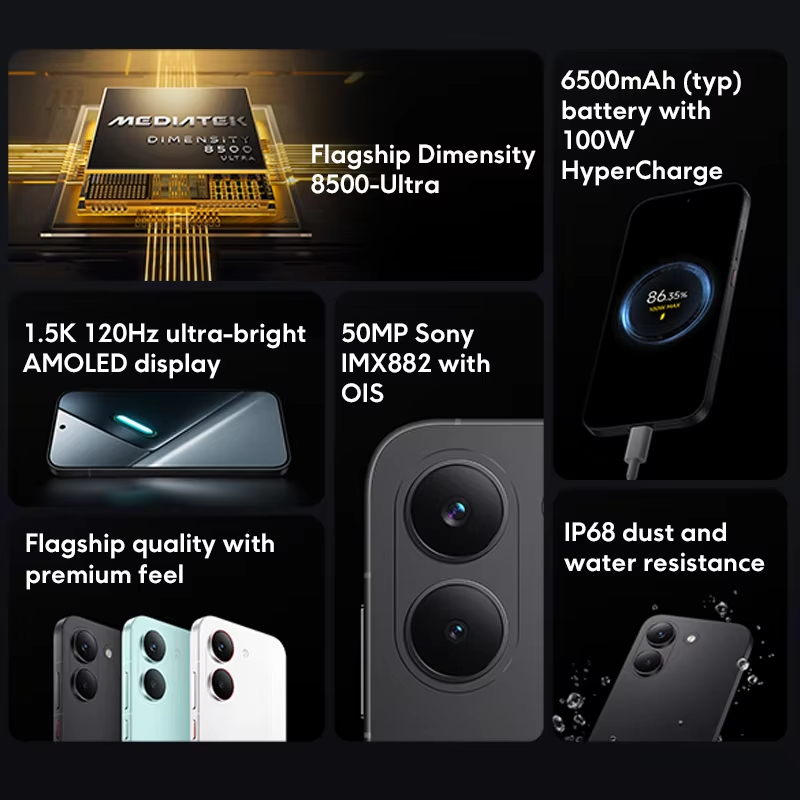 Global Version POCO X8 Pro 5G 120Hz Ultra-Bright AMOLED DisplaySmartphone 1.5K Dimensity 8500-Ultra NFC 50MP