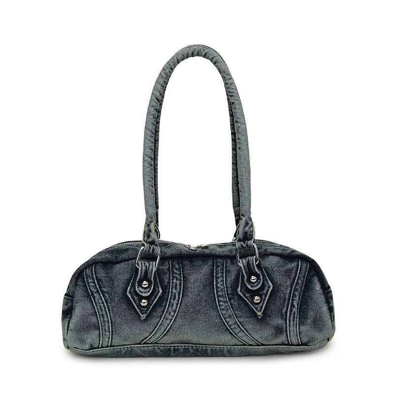 Brand Designer Denim Womens Shoulder Bag Casual Crossbody Bag Large Pillow Boston Bowling Handbag Z260317