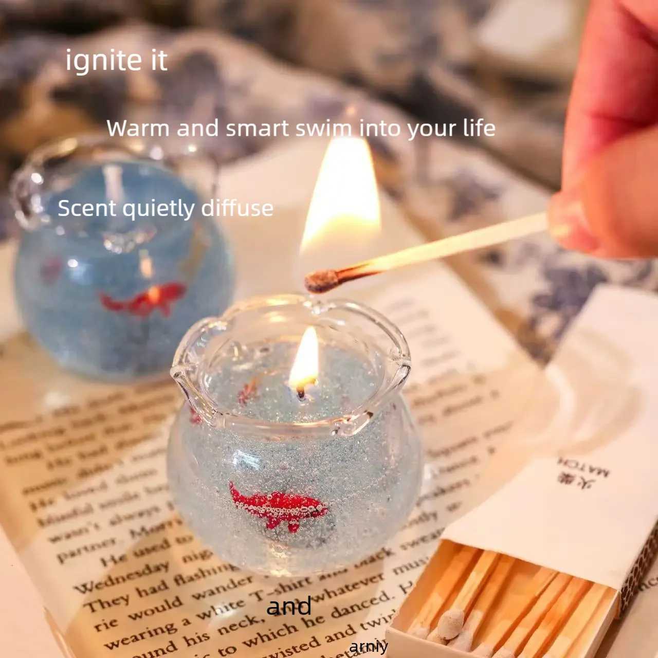 Bubble Fish Tank Goldfish Aromatherapy Candle Cute Room Decoration Props Birthday Gifts Best Friend Gift Christmas Decoration D260318