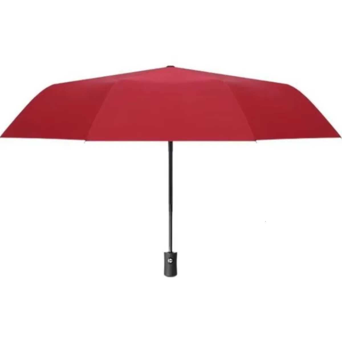 Automatic Triple-Fold Umbrella Windproof Rain Sun Umbrella Solid Color Compact Business Travel Umbrella H260318 - view 3