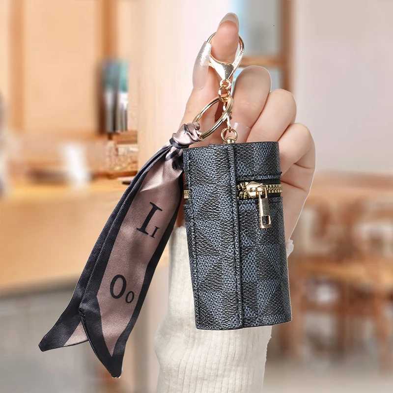 Europe and the United States plaid coin purse 2024 new compact bag pendant headset pocket red envelope mini keychain bag H260318 - view 5