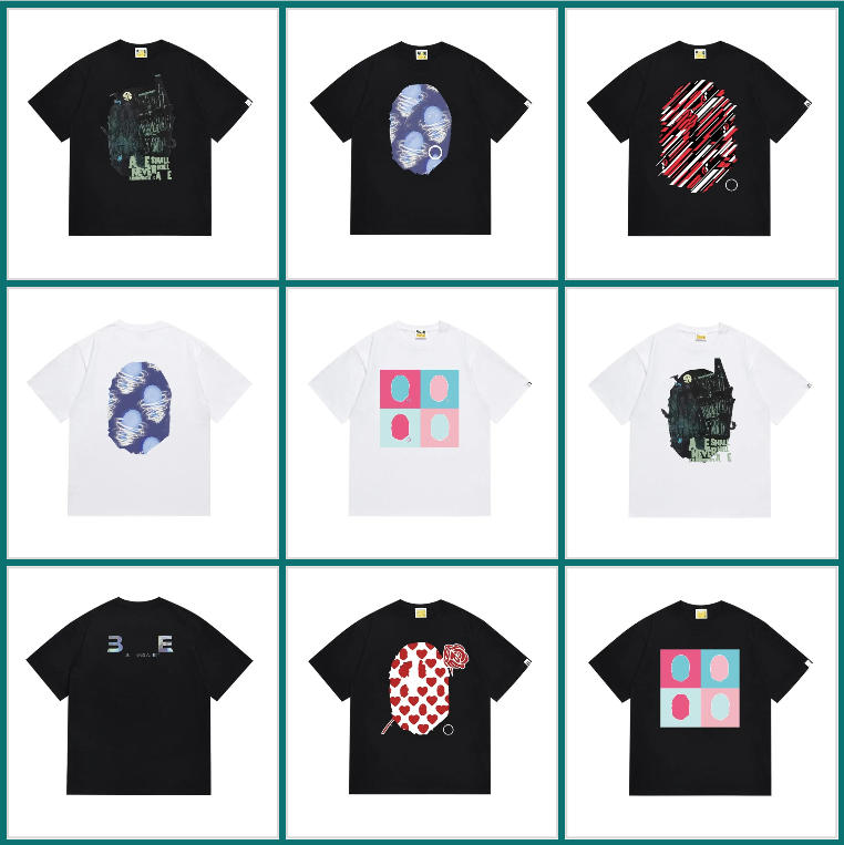 Men's T Shirts Designer Shirt Men Women Street Hip-hop Casual Loose Cotton T-shirt Short Sleeve T-shirts Summer Trend Clothes Tops