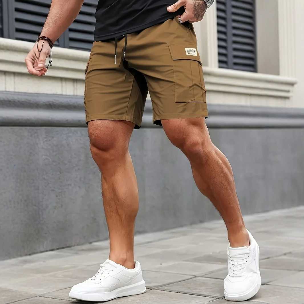 Man Cargo Shorts Casual Shorts for Outdoor Work Hiking Travel Durable Comfortable Multi Pocket Lightweight Fit M260318