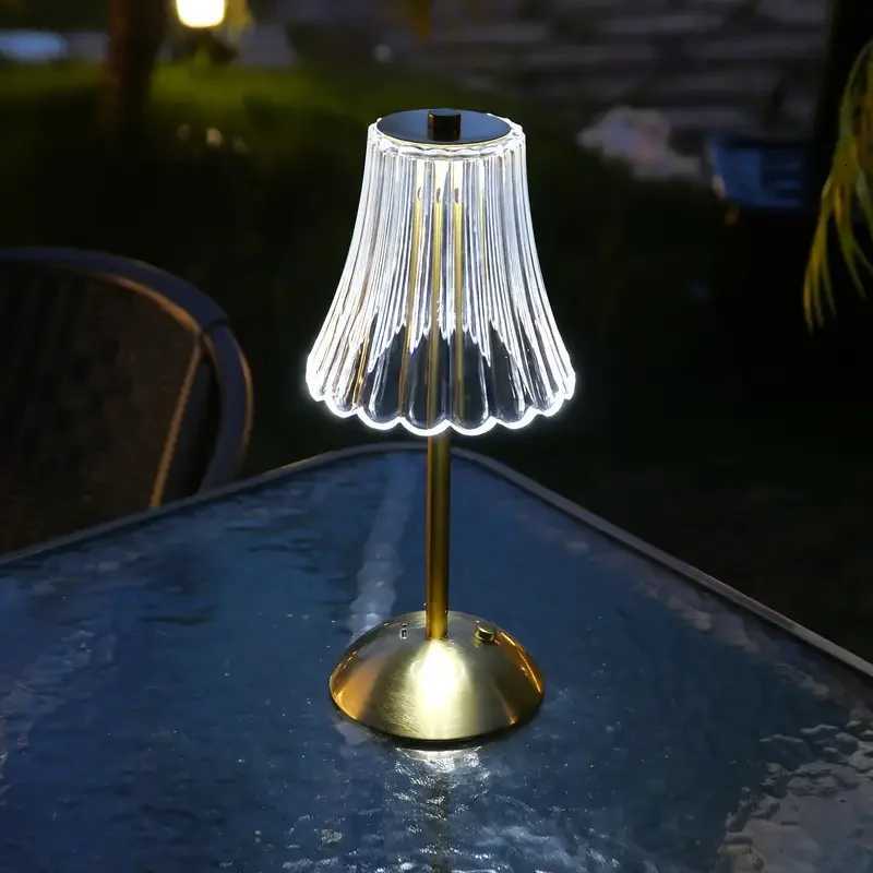 Vintage crystal LED desk lamp USB charging suitable for bedrooms and living rooms easily creating a warm atmosphere H260318