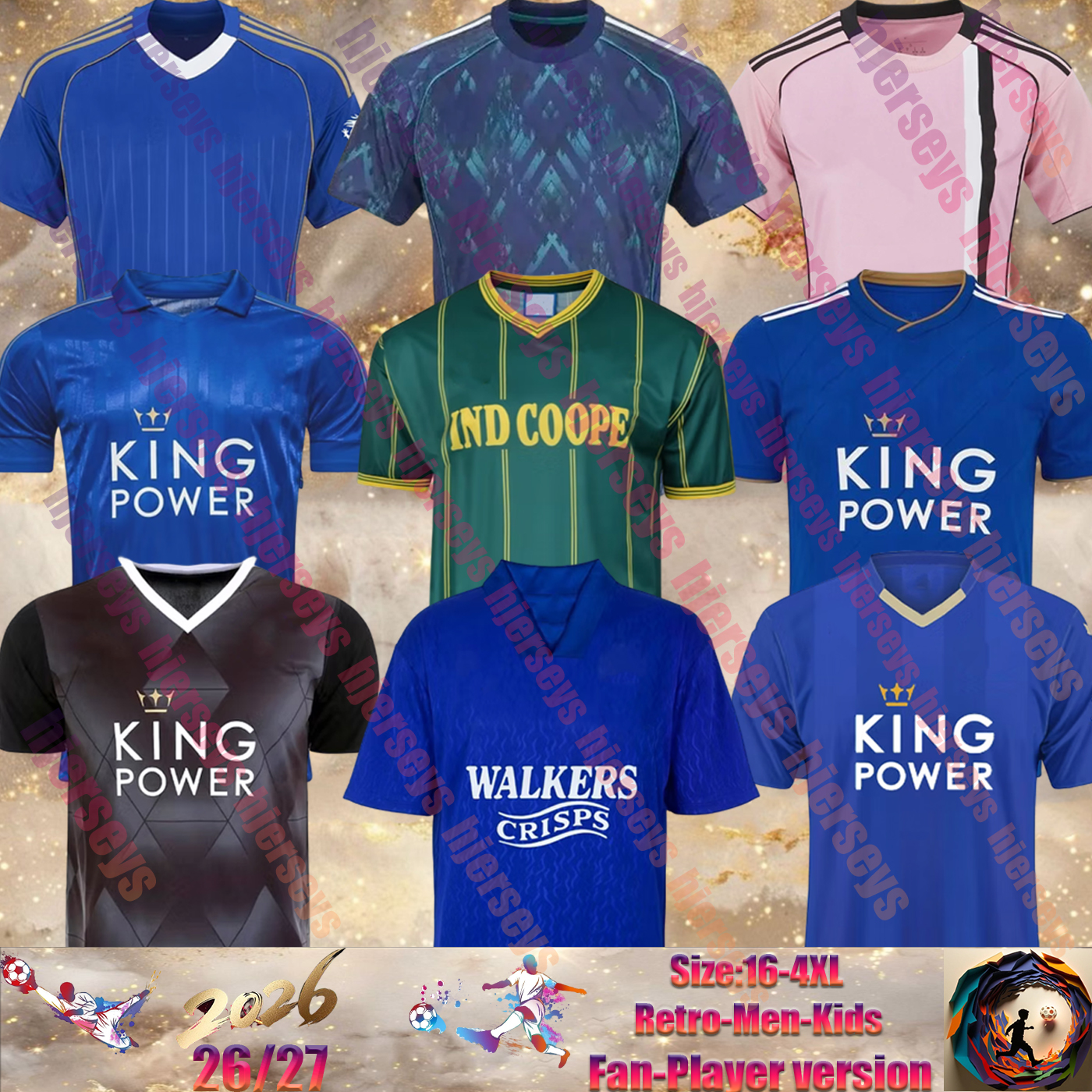 25 26 Leicester cities Retro 84 92 94 15 EL KHANNOUSS FAES DAKA VARDY MAVIDIDI DAKA AYOZE Soccer Jerseys 2026 Morgan Okazaki Mahrez Men uniform kids Football shirt Kits
