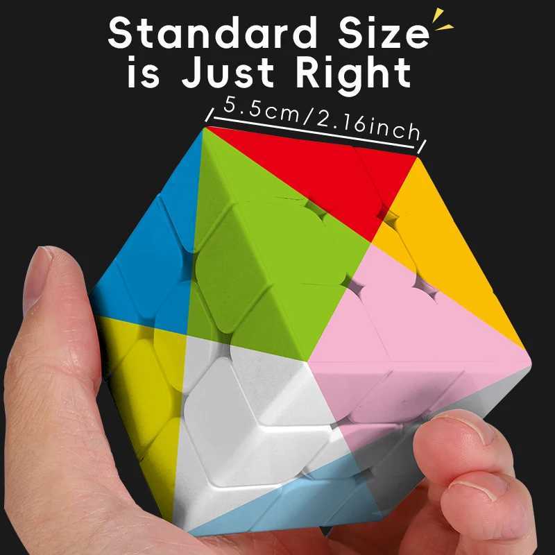 12 color magic cube3x3 Speed CubeMagic Smooth Play Easy Turning Puzzle Toy for Kids Adults STEM Educational Gift H260314