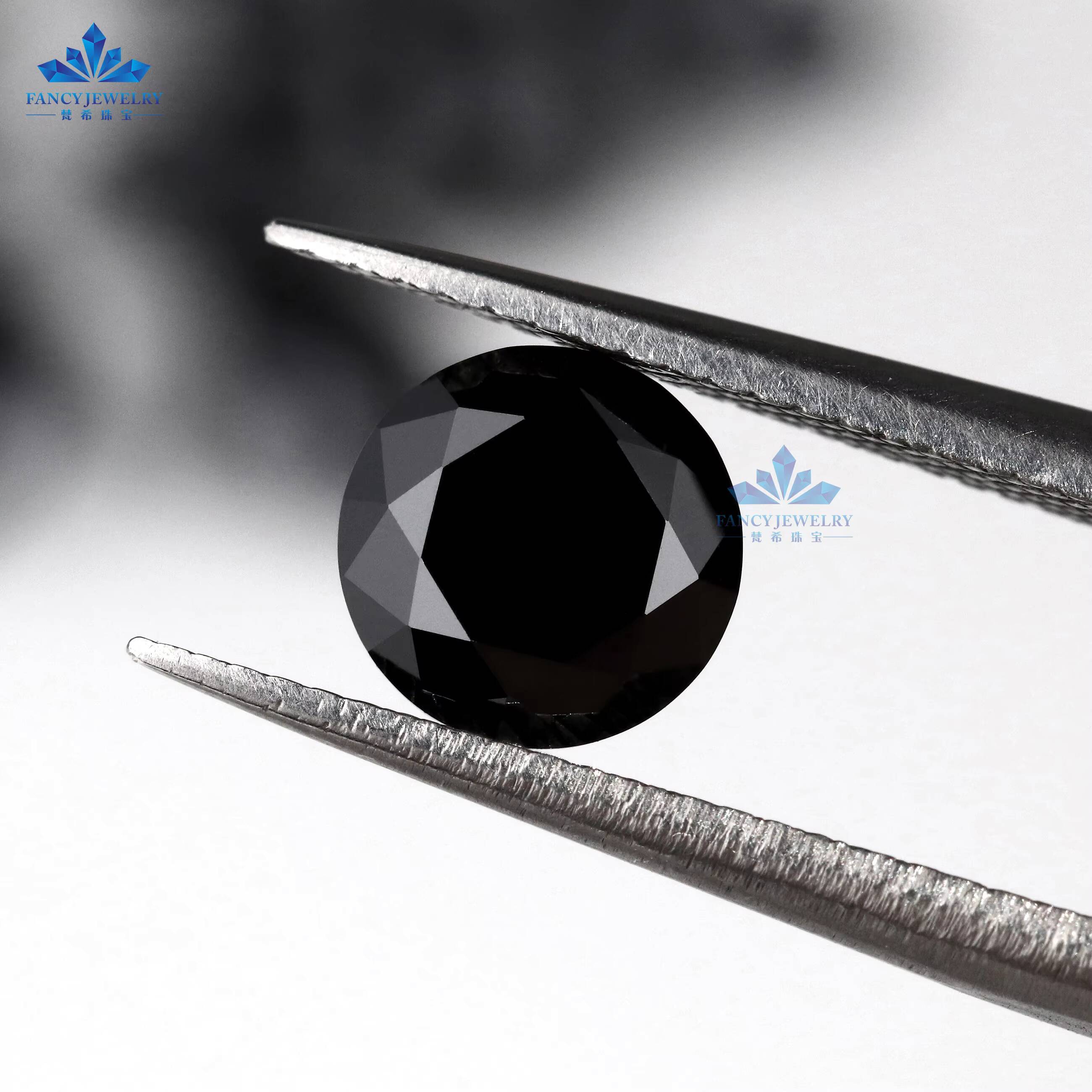 2025 Black Rhodium Plated 3mm-5mm 925 Sterling Silver Moissanite Tennis Chain Iced Black Moissanite Diamond Tennis Necklace