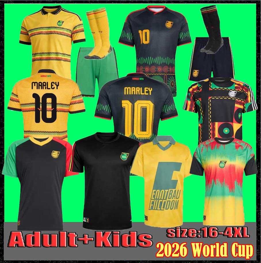 Jamaica Bob Marley 2026 World Cup Kit Retro 26 27 jamaica home soccer jerseys MARLEY 10 JAMAICA national Team Jersey football shirt fans player version men kids 16-4XL