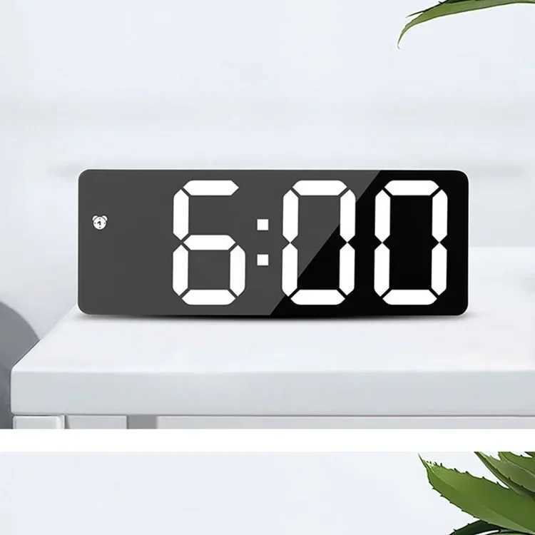 Led Digital Alarm Clock Led Night Mode Control Watches Table Decorations Chargeable Snooze Electronic Voice Music Home Wall Desk D260318