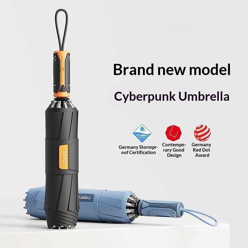 Fully automatic umbrella windproof and heavy rain special car reverse folding umbrella H260318 - view 4