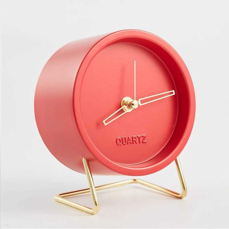 Nordic fashion art electronic clock simple and creative decoration clock living room bedside decoration silent pointer cl D260318
