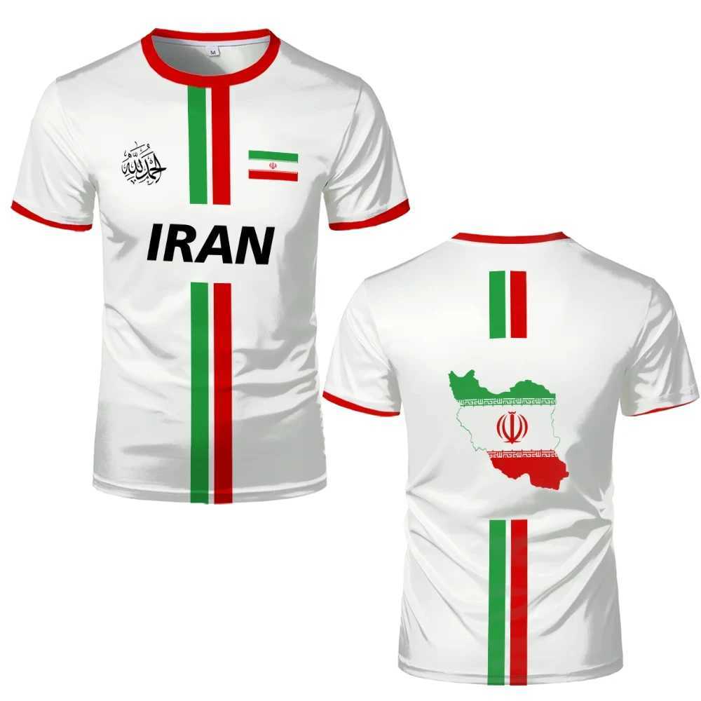New IRAN Fooall Jersey Mens Sports T-shirts Iranians Flag Street Oversized Soccer Jerseys Unisex Casual Graphic T shirts Ropa J260318