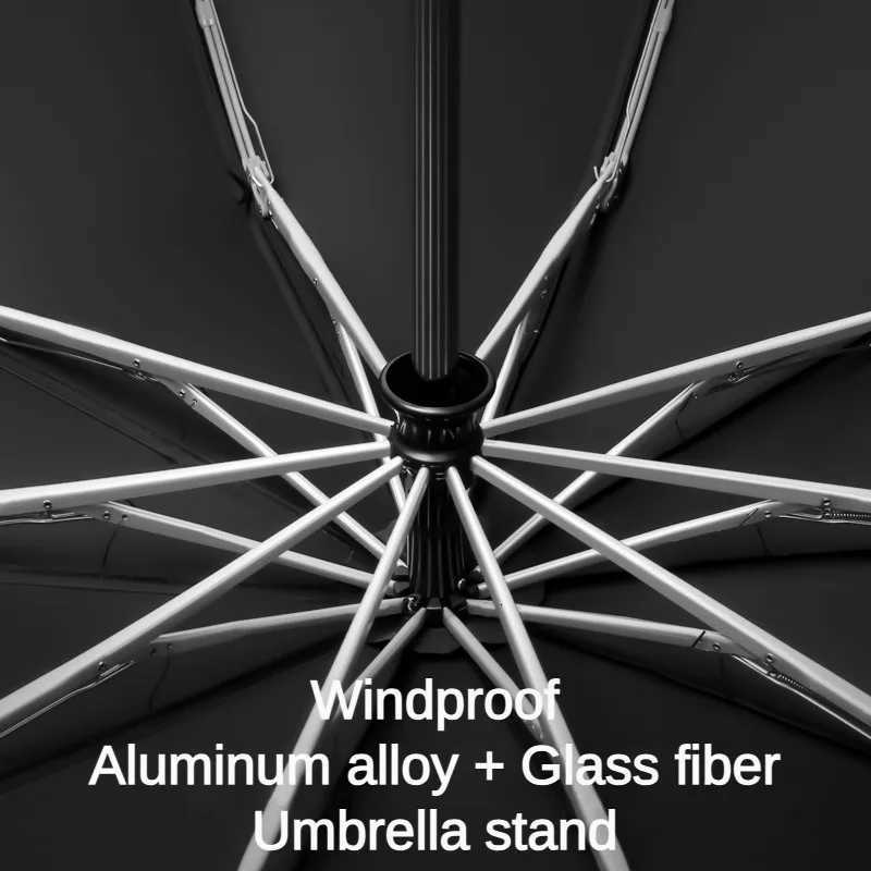 Windproof Automatic Folding Mens UmbrellaPassword Lock Buckle Enlarged ThickCar Reverse Wind Resistant Double Umbrella Women H260318 - view 7
