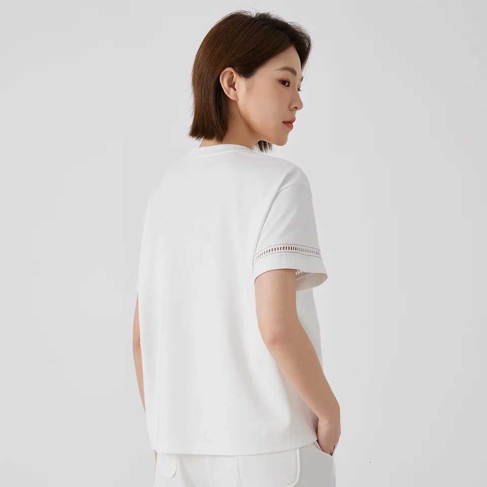 KW9513248 Womens Hooded round Neck T-shirt Short Sleeve High-Quality Mixed Cotton Comfortable Fashionable Casual TopT260317