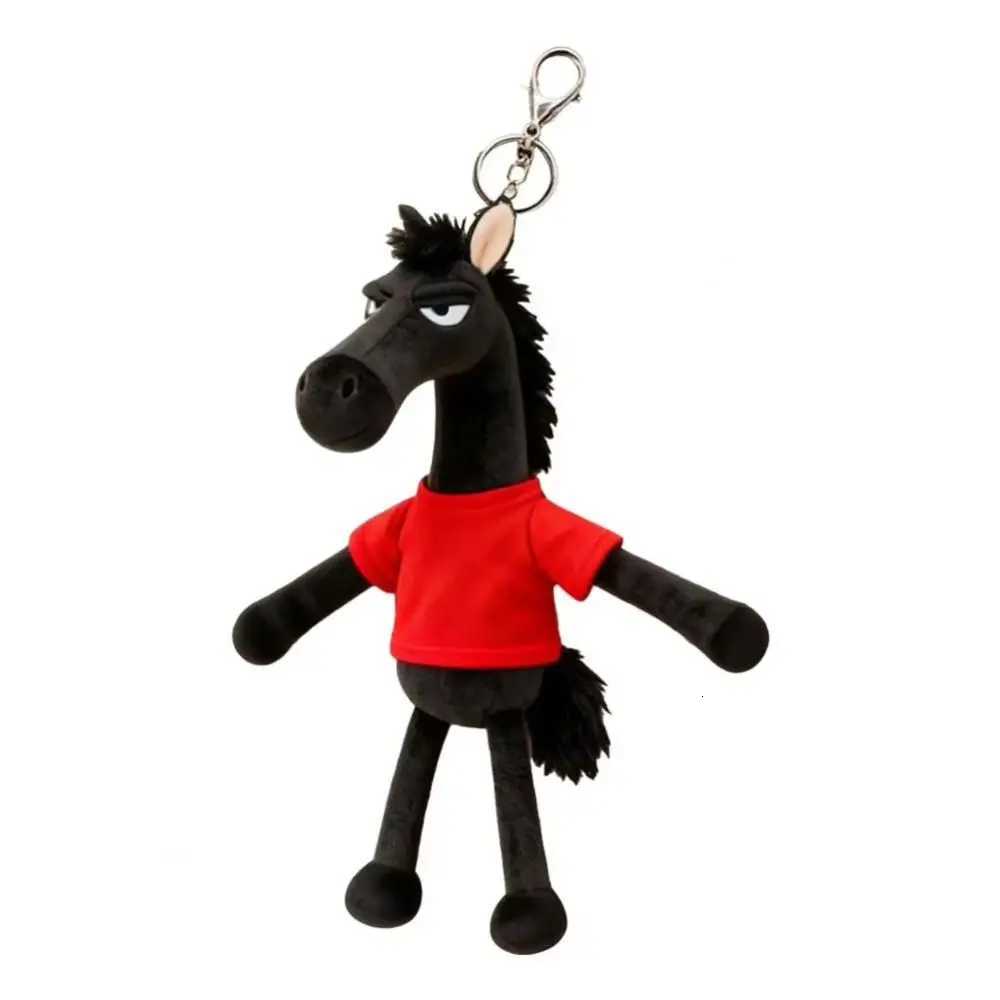 Creative Plush Dark Horse Keychain Cute Soft Simulation Horse Doll Mascot Dolls Chinese Style Zodiac Pony Figurine Children Toy H260318 - view 5