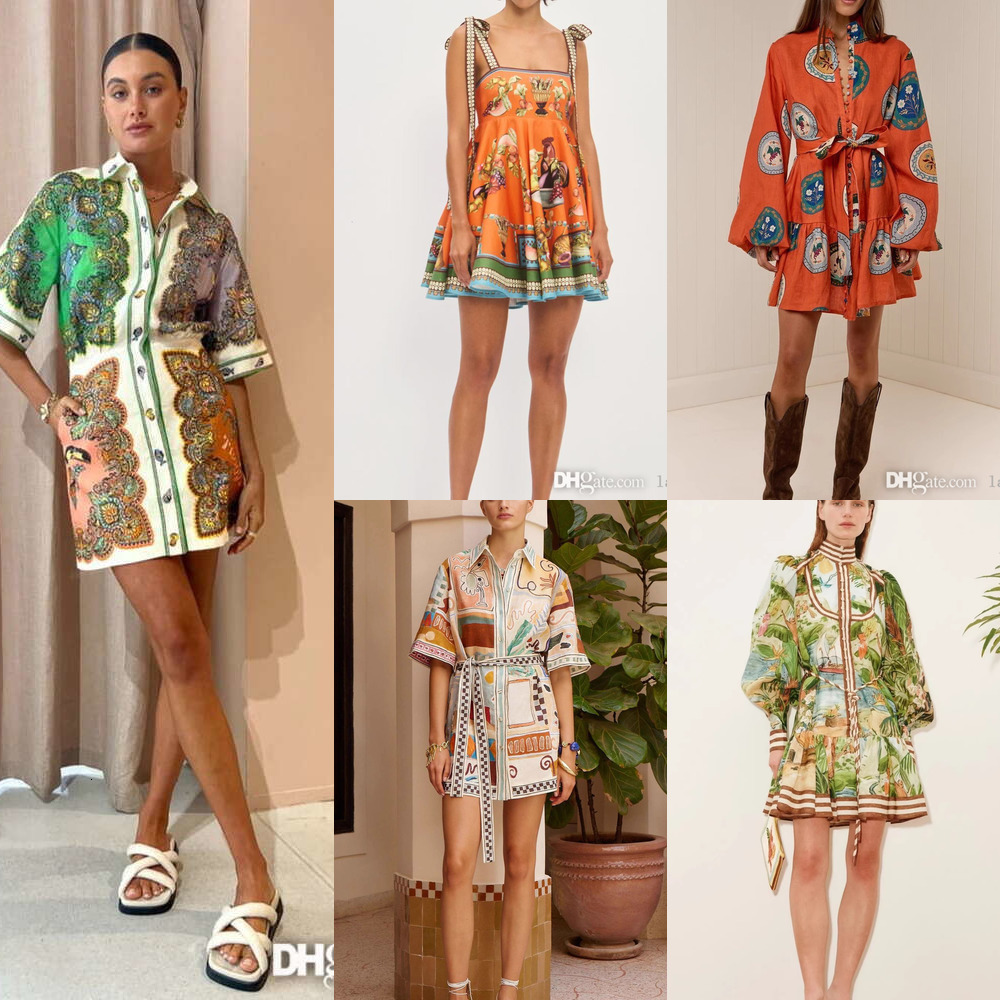 Womens Shirt Dress Fashion Printed Shirts Skirt Elegant Dresses For Woman Slim Fit Sexy Dress