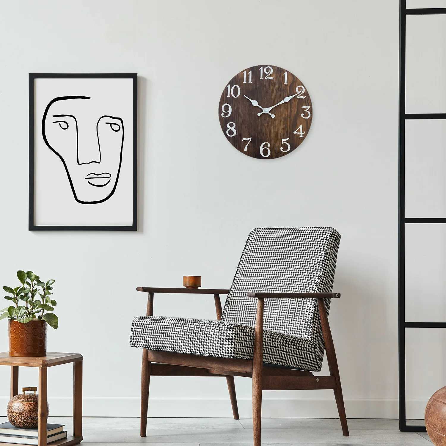 Pattern Wooden Wall Clock Living Room Bedroom Kitchen Home Decoration Wall Clock Silent Quartz Clock Holiday Gift 10 Inches 12 Inches 14inch 16inch N 