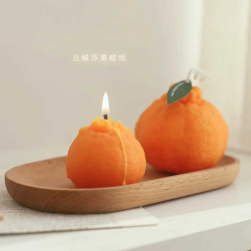 Tangerine Scented Candle DIY Gift Souvenir Small Gift Shoot Imitation Fruit Spring Festval Lucky New Year Gift D260318