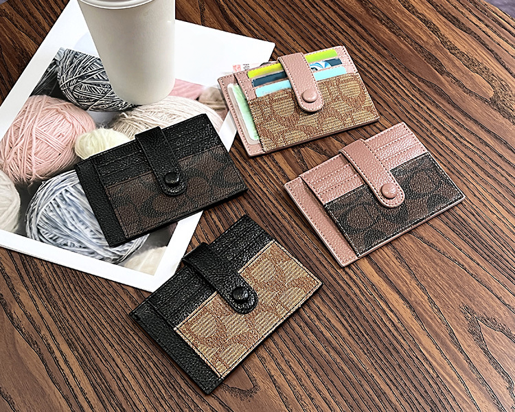 Womens Slim Mini One Piece Card Holder Luxury Exquisite High End Card HSmall Bag Short Purse olders Multi Function Holder