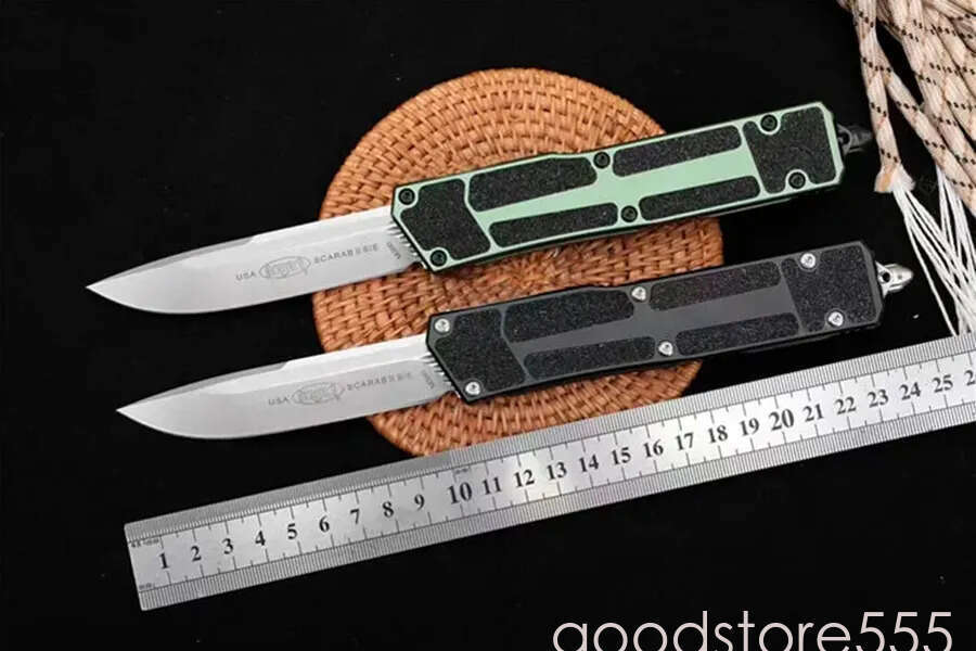 couteau US Stlye SCARAB pocket knife II Knife D2 Steel Blade Aviation aluminum Handle Camping fixed blade knife Outdoor Tactical Combat Self-defense E