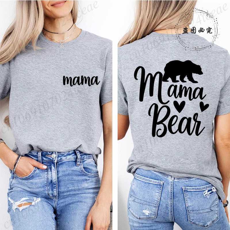 Women Tops Mama Bear Graphic T Shirt Clothes Short Sleeve Tee Shirts Summer Fashion Female T-Shirts Trend Clothing Mom GiftsT260317