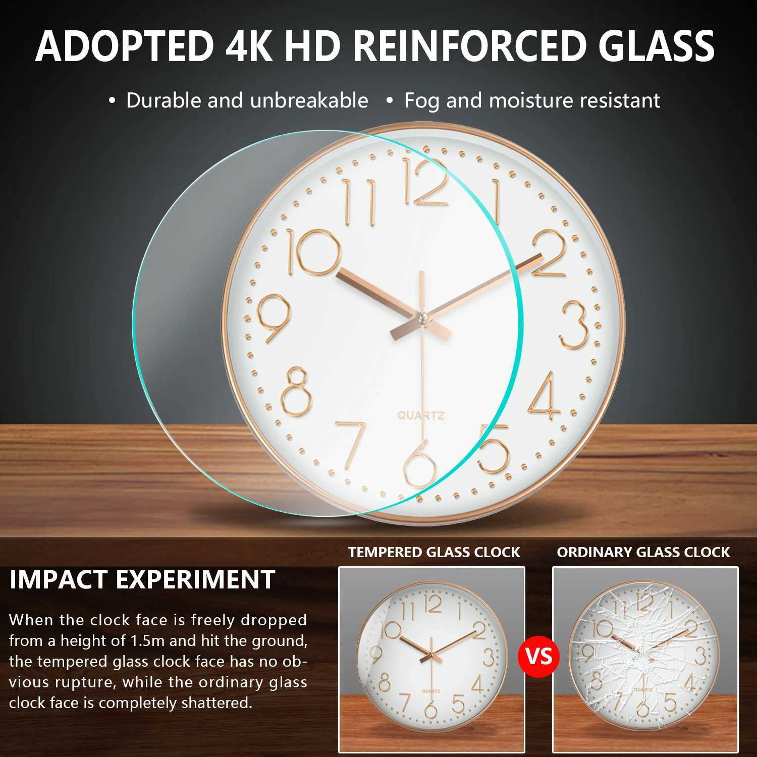 Minimalist Quartz Wall Clock Cubic Digital Clock Modern Style Silent Non Ticking Living Room Bedroom Office Clock 8/10/12 Inch D260318