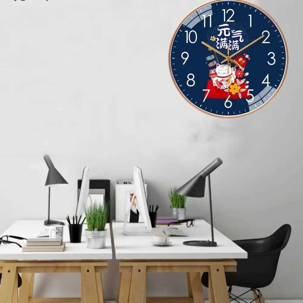 1PC Lucky Household Wall Clocks High Quality Simple Fashion Silent Wall Clock Cute Red Living Room Clock For 8-Inch Home Decor D260318