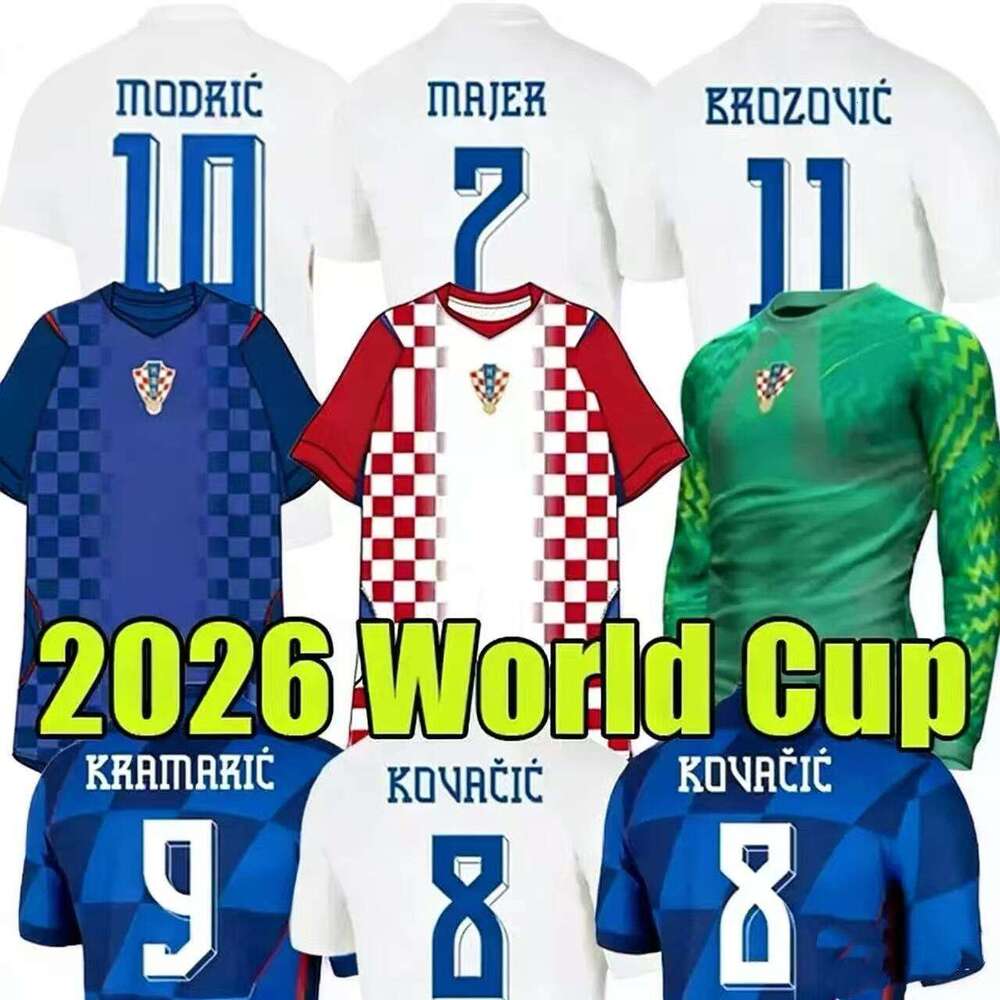 2026 Wold Cup Coatia National Team New Socce Jesey Unifom MODRIC KOVACIC PASALIC PERISIC Men Home Away gk Football Shit Kids Kit Set 16-28 Reto 1998