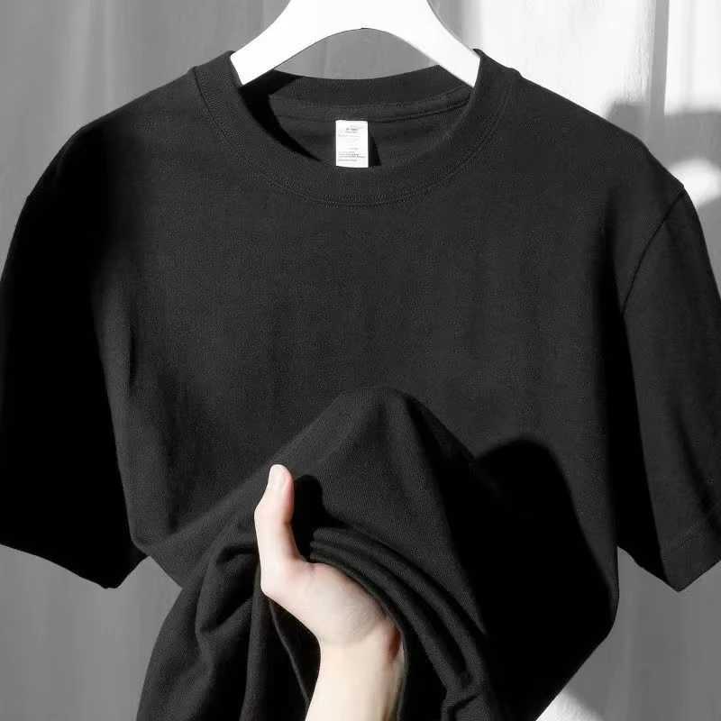 Heavyweight White Pure Cotton Short Sleeved T-shirt for Men and Women Loose Casual and Slimming Solid Color Niche Top Ins 2025T260317