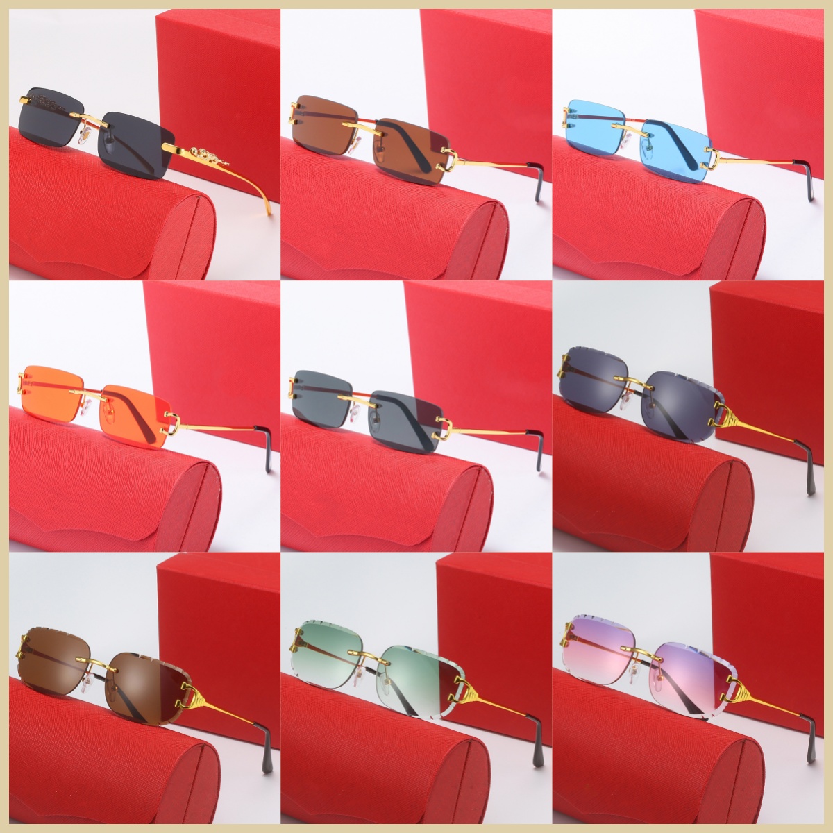 Luxury designer sunglasses fashion sunglasses Man Women Goggle Beach Sun Glasses Retro borderless Leopard Design outdoors Appear thin sunglasses UV400 With Box