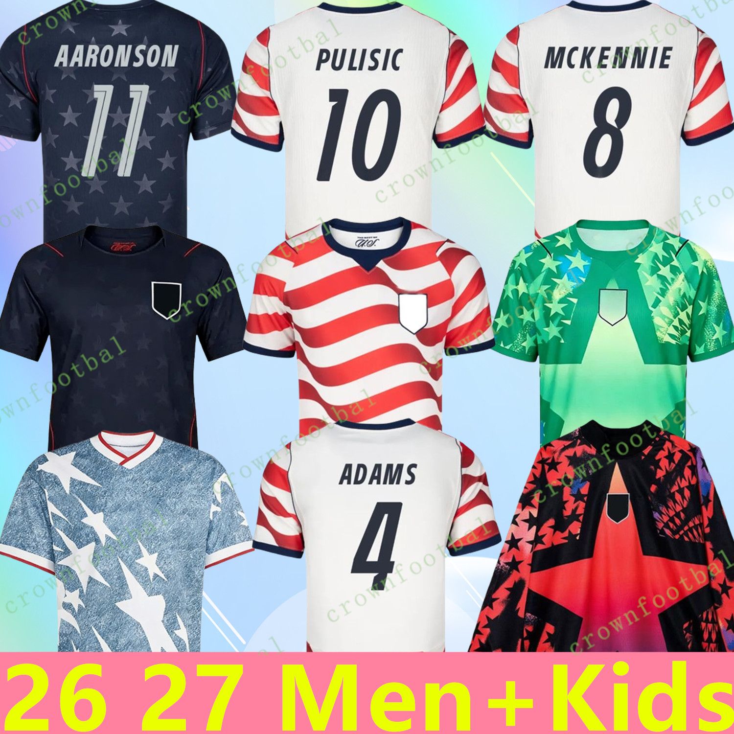 26 27 PULISIC MCKENNIE Football Jersey ERTZ ALTIDORE PRESS WOOD MORGAN LLOYD 2026 2027 America Football Shirt world cup 2026 United States Camisetas USA USMNT Men Kit