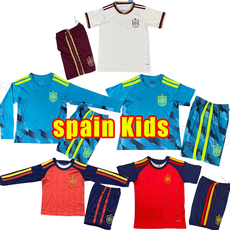 kits kids 2026 2027 spain world soccer Jerseys national Man kids kit full set sock RODRIGO CANALES ANSU FATI RAMOS SAUL KOKE ASENSIO MORATA football shirt child long gk