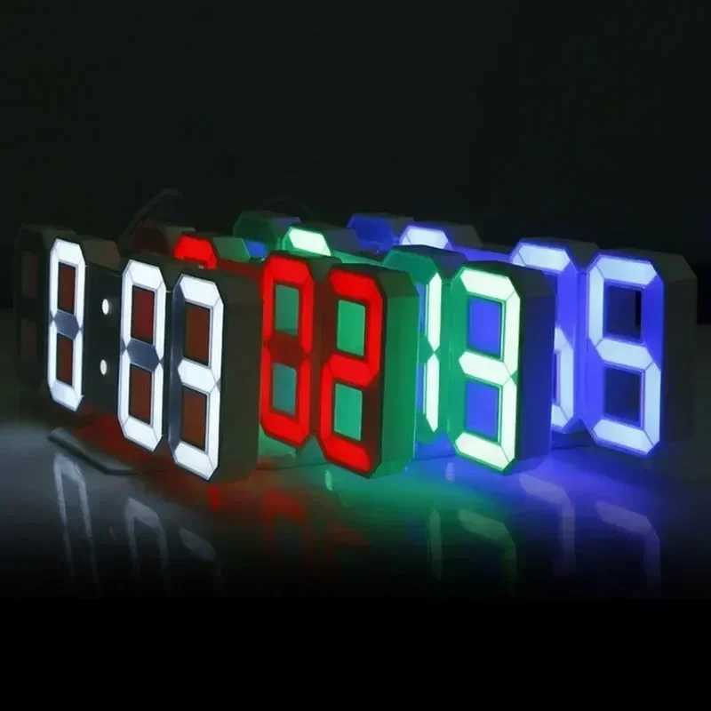 Digital Wall Clock Desk Watches Electronic Alarm Modern Home Decoration for Bedroom Decor Interior Led Table Clocks Living Room D2603181