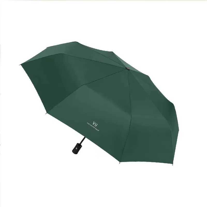 Foldable Manual Umbrella Waterproof and Windproof Umbrella Anti-UV Umbrella for Sunny Or Rainy Days Simple Solid Color Umbrel H260318 - view 3
