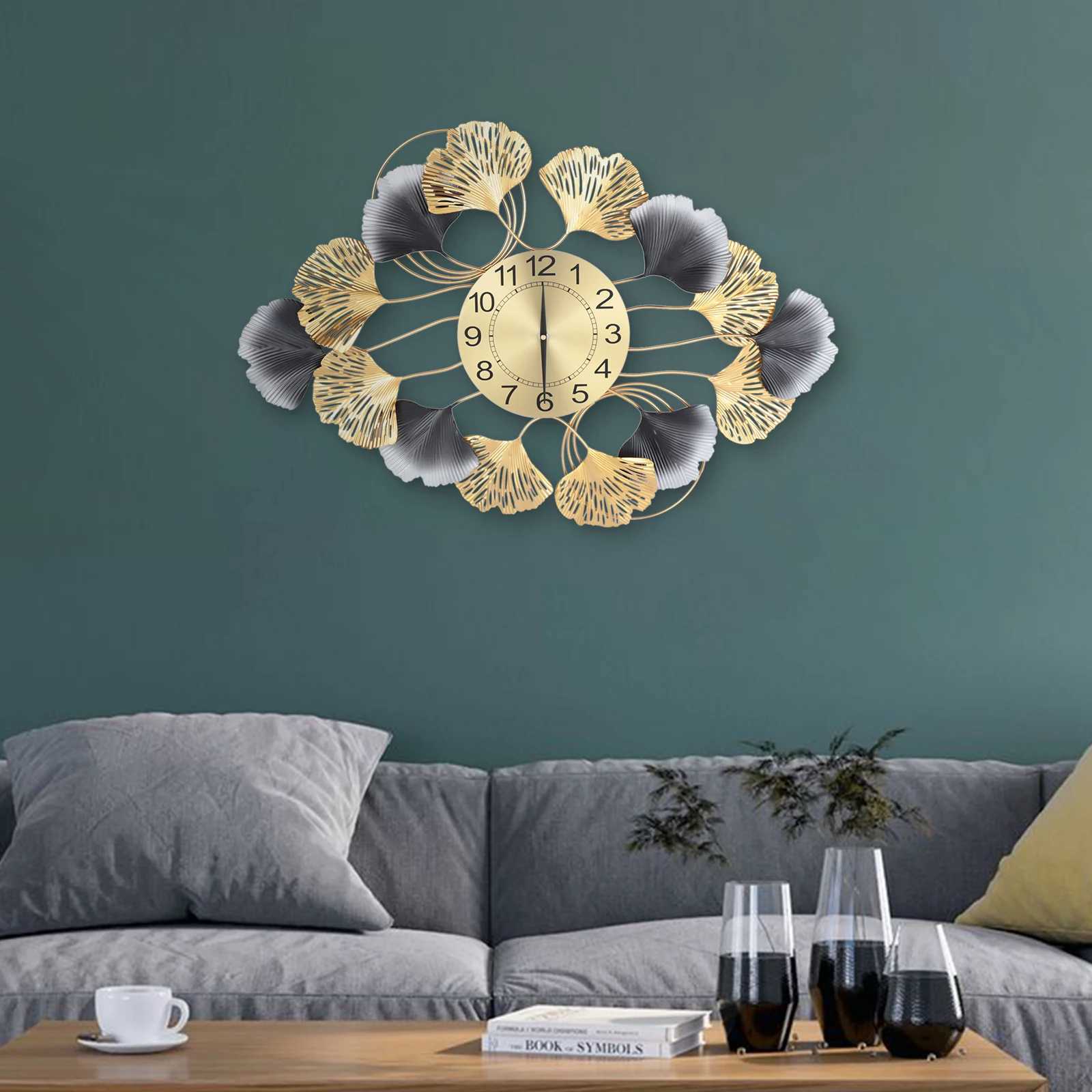 Large Wall Clock for Living Room Decor Modern Wall Clock Creative Luxury Wall Clock Background Wall Art Gold Clock D2603181