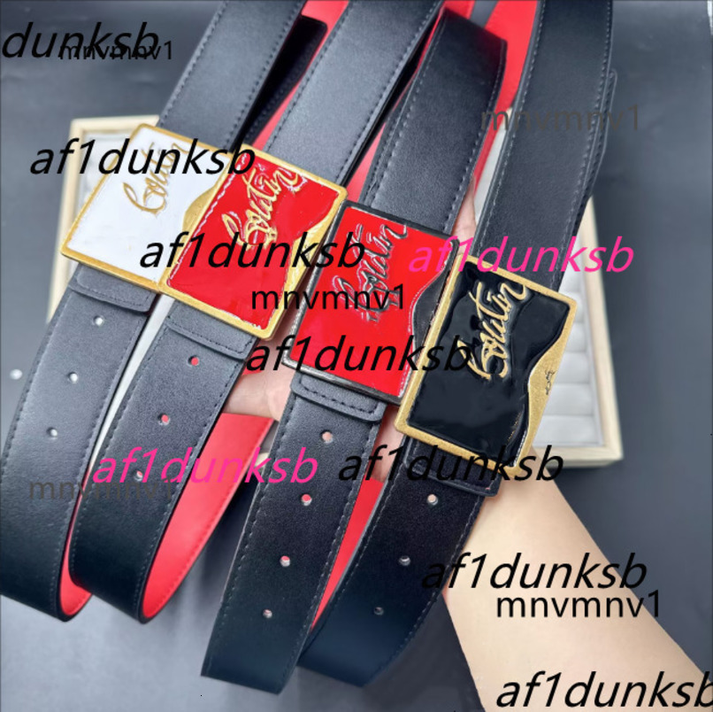 Luxury Leather Belts CL charm mens women brand Black belt French style Red background Designer Unisex vintage Christians Louboutins CL belt Fashion men womens Gifts