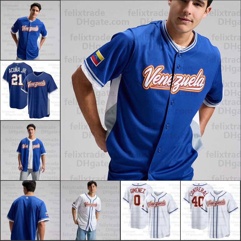 21 Ronald Acuna Jr Venezuela 2026 World Baseball Classic Jersey WBC Gleyber Luis Arraez Jackson Chourio Willson Contreras Andres Gimenez custom jerseys