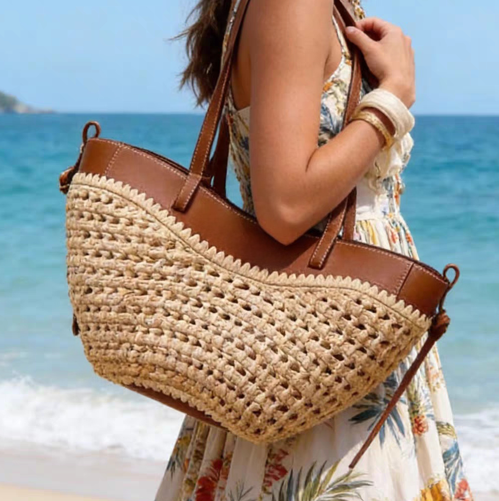 Designer Beach Bags Women Fashion Straw Shoulder Bag Raffia Crochet Beach Totes Cyme New Luxury Large Capacity Summer Travel Handbag French Style Wings Swim Bag 3599