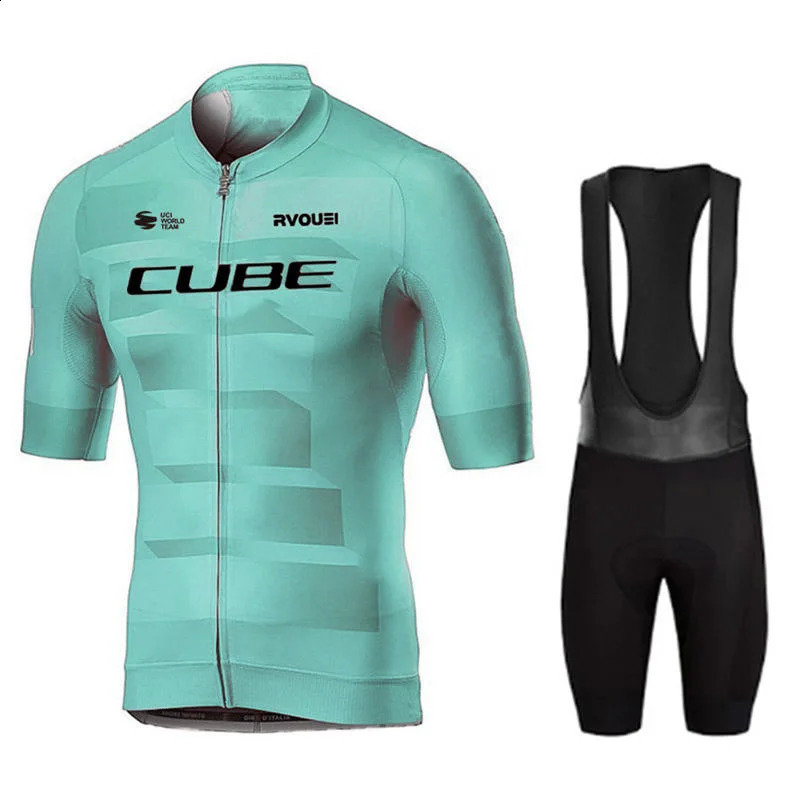 Rvouei Cube Cycling Jersey Set Bicycle Clothing Summer Short Sleeve Shirt Bike Gel Pad Bib Shorts Sports Maillot Ropa Ciclismo 260317 - view 6